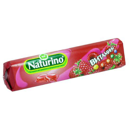 Натуріно (Naturino) пастилки з вітамінами та натуральним соком 33.5г зі смаком малини